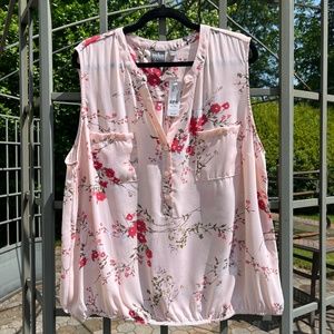 NWT NY&Co Sleeveless Bubble Hem Top - Size XXL